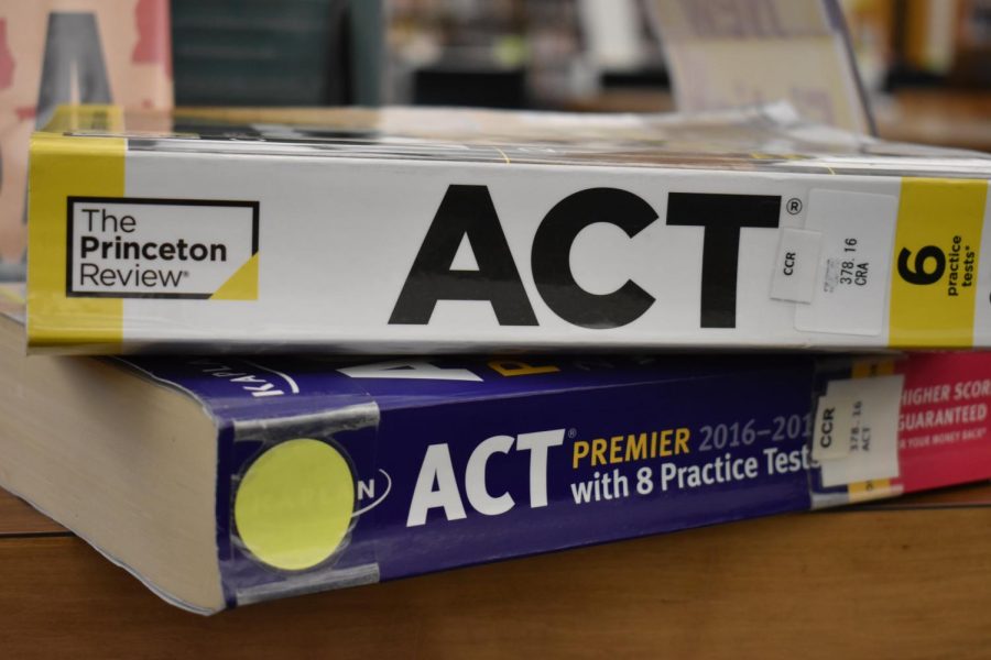 ACT+Prep+Books+typically+used+by+students%2C+found+in+the+library.