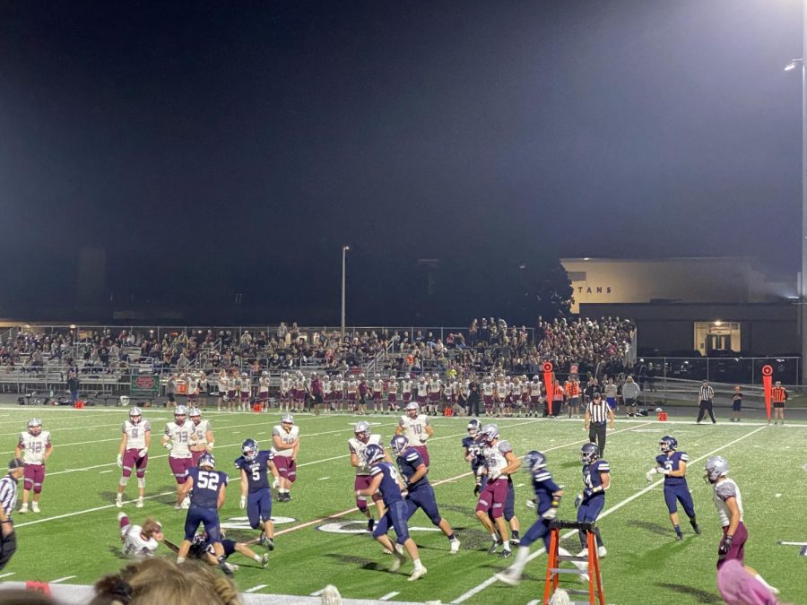 Brookfield East Football Team plays against Menomonee Falls